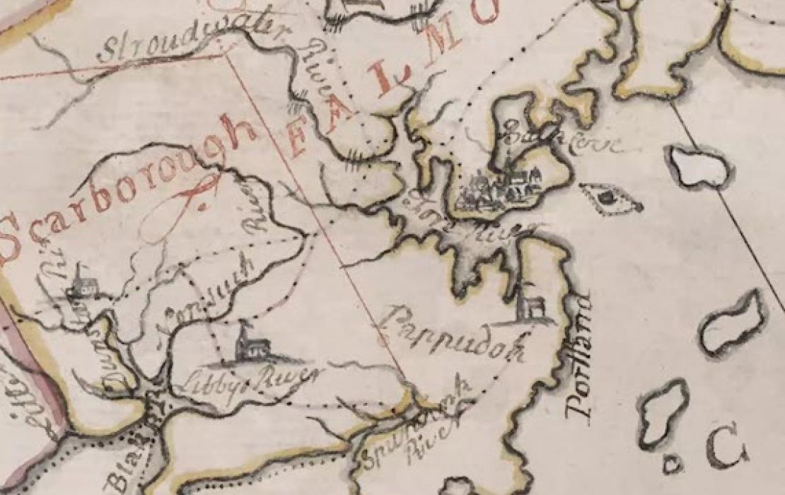 Picture of map of Scarborough in 1761