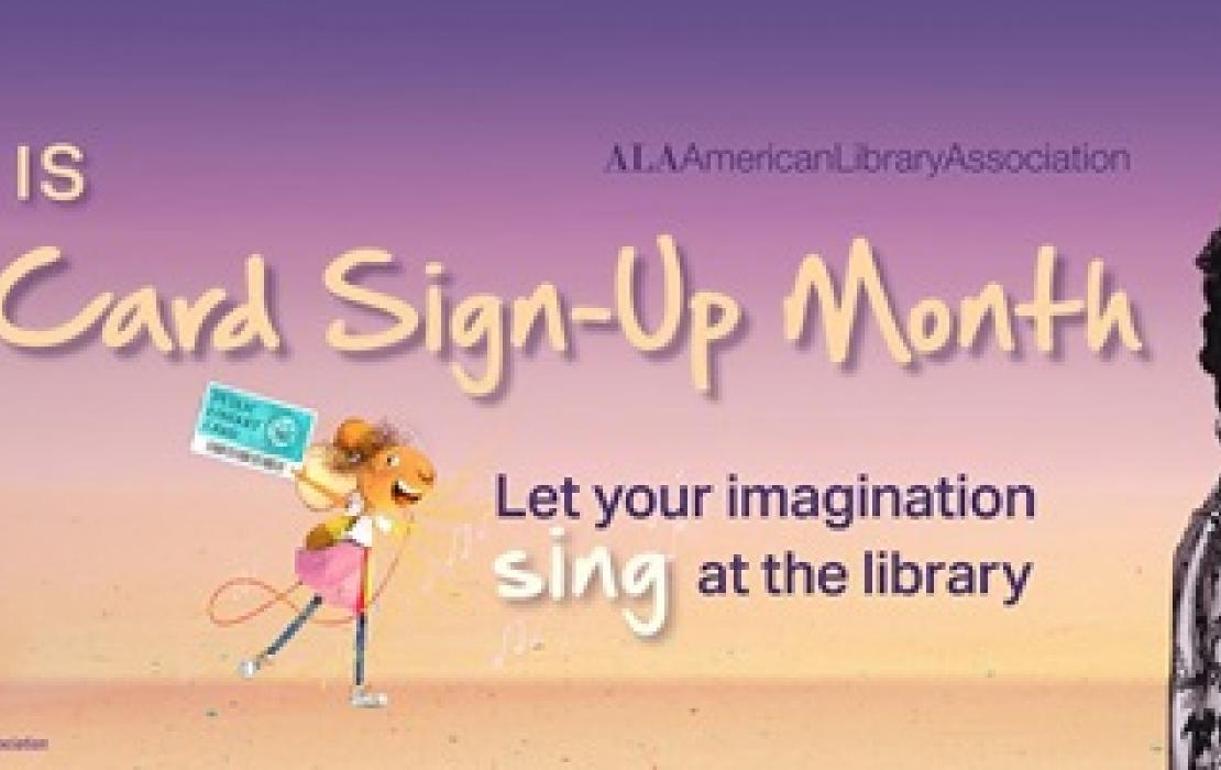 Library Card Signup Month banner