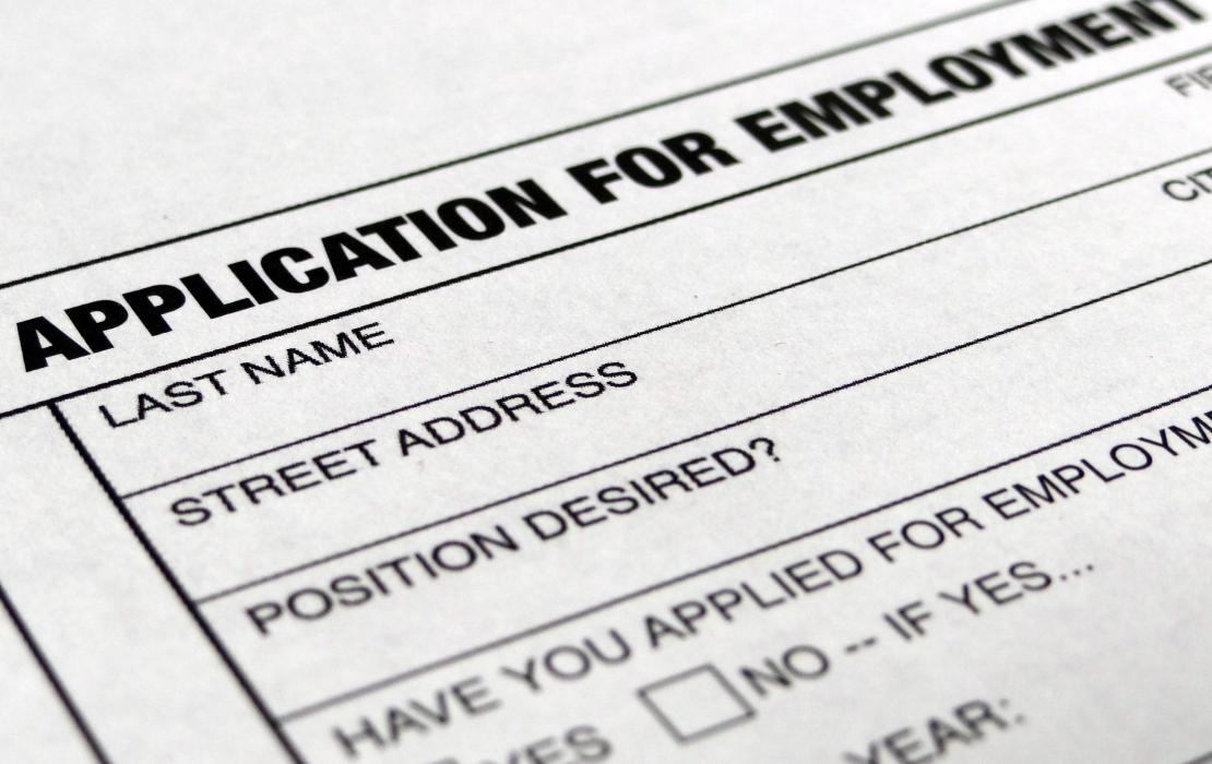 Image of a job application