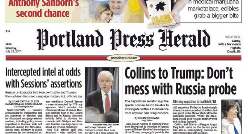 Cover of older Portland Press Herald
