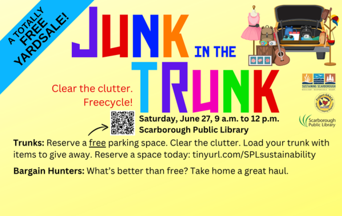 A Totally Free Yard Sale! Sign up to bring your "junk," or just show up for free shopping!